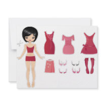 Paper doll cut invitations by Melisende Paper doll cut invitations