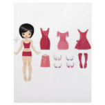shoe, doll, paper doll, paper chain, evening gown,