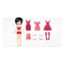 Paper doll cut photo cards by Melisende Paper doll cut photo cards
