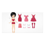 Paper doll cut customized photo card