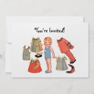 Paper Doll Invitations