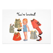 Paper Doll Invitations