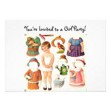 Paper Doll Invitations