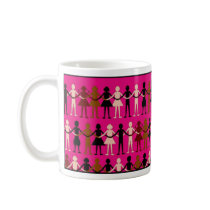 "Paper Dolls" children of the world diversity mugs