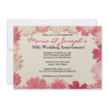 Paper Flowers Wedding Anniversary Invitation