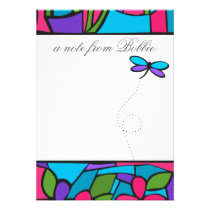 Paper Glass Dragonfly invitations