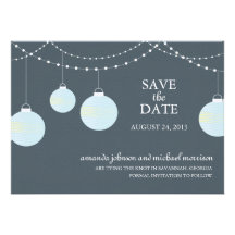 Paper Lantern Wedding Save the Date Announcement