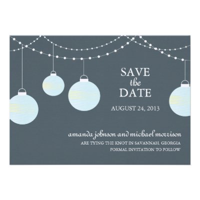 Paper Lantern Wedding Save the Date Announcement