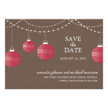 Paper Lantern Wedding Save the Date Custom Invite