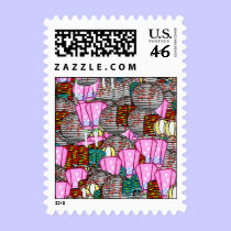 Paper Lanterns Postage Stamp stamps