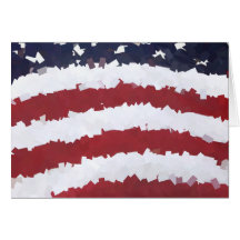 Paper Mache American Flag Greeting Cards
