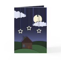 Paper Moon Greeting Card by Inspirewood_Prints Paper Moon Greeting Card