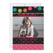 Paper Party Lights Photo Graduation Invitation