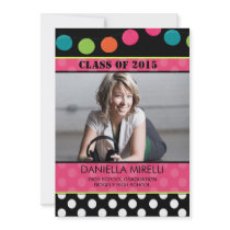 Paper Party Lights Photo Graduation Invitation