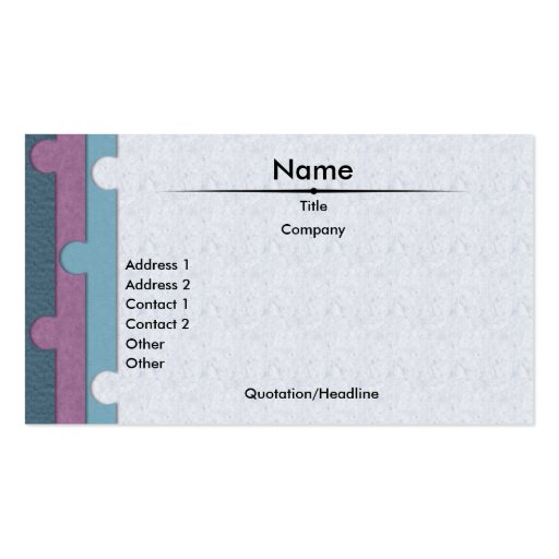 Paper Punch Business Card (front side)