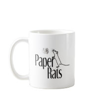 Paper Rats collage mug