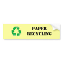 Paper Recycling Sticker bumper stickers by ilconte Paper Recycling Sticker bumper stickers