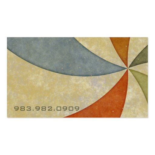 Paper Swirl Retro Business Cards (back side)