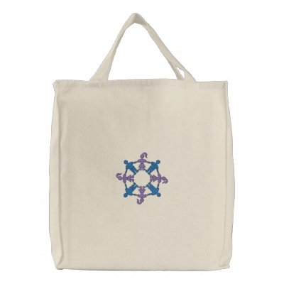 Paperdoll Chain Embroidered Bag by ZazzleEmbroidery