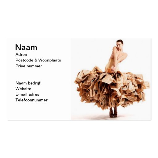Paperdress Business Card (front side)