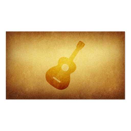 Papered Archive Guitar Musician Business Card (front side)