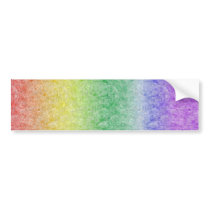 Papery Rainbow Bumper Sticker