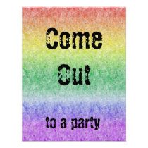 Papery Rainbow Invitations