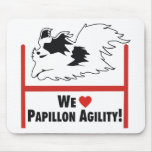 Papillon Agility Love Mouse Pads