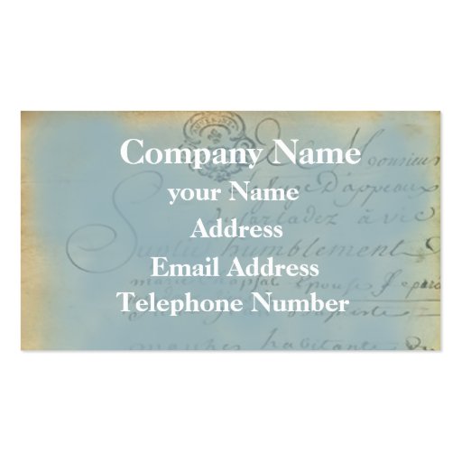 Papillon bleu business card template (back side)