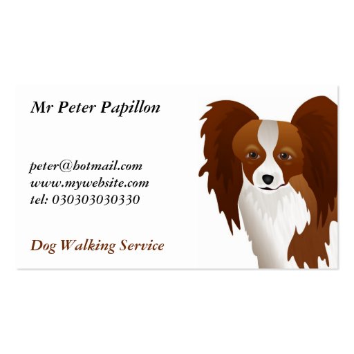 Papillon Business Card Templates (front side)