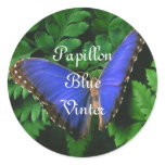 Papillon Butterfly Wine Labels Round Stickers