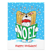 Papillon Christmas Caroler RW invitations