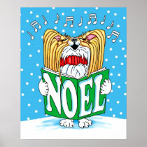 Papillon Christmas Caroler RW posters