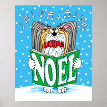 Papillon Christmas Caroler TRI posters