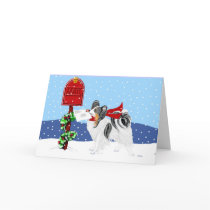 Papillon Christmas Mail Tri Color Greeting Cards