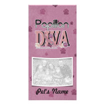 Papillon DIVA Personalized Photo Card