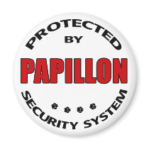 Papillon Dog Security magnets by DanesRUs Papillon Dog Security magnets