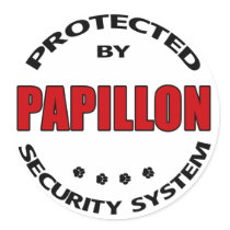 Papillon Dog Security stickers by DanesRUs Papillon Dog Security stickers