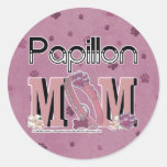 Papillon MOM Round Sticker