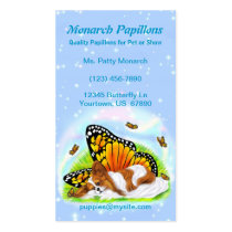 Papillon Mystical Monarch Business Cards business cards
