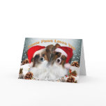 Papillon Santa Paws Loves You Cards