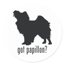 Papillon Round Stickers