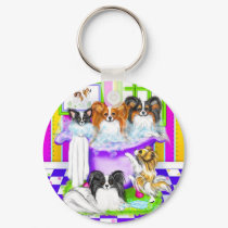 Papillon Tub Full keychains by DanesRUs Papillon Tub Full keychains
