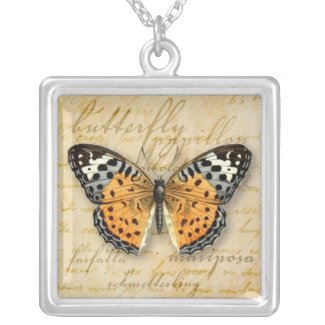 Papillon Words Necklace necklace