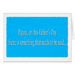 Papou Happy Father Day Funny Card