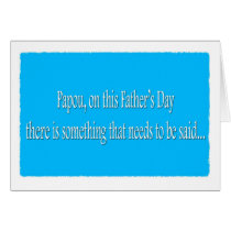 Papou Happy Father Day Funny Card cards