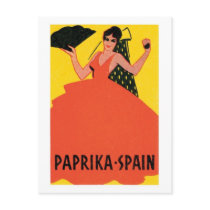 Paprika Spain VIntage Label postcards