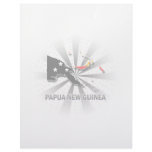 Papua New Guinea Flag Map 2.0 Letterhead Template