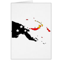 Papua New Guinea flag map cards