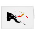 Papua New Guinea flag map cards